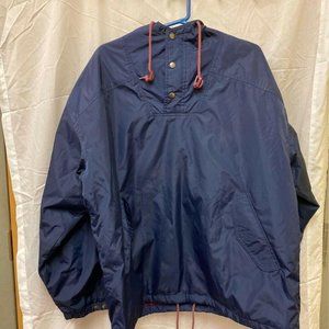 GAP Mens Windbreaker Jacket Blue 3/4 Zipper Metal